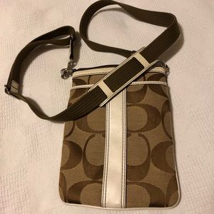 COACH signature monogram crossbody bag